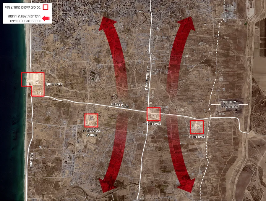 مناطق تواجد مراكز عسكرية واتجاهات التوسع التي يمارسها جيش الاحتلال كما نشرتها هآرتس