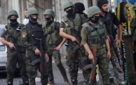 عناصر أمن فلسطيني في نابلس نهار الثلاثاء الماضي (Nasser Ishtayeh/Getty)