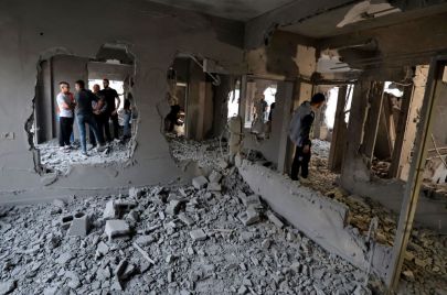 منزل الأسير أسامة الطويل بعد أن فجّره جنود الاحتلال الليلة الماضية في نابلس -  JAAFAR ASHTIYEH/ Getty Images