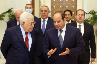 محمود عباس وعبد الفتاح السيسي