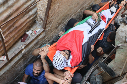 تشييع جثمان الشهيد أمير خليفة في نابلس (تصوير: وهاج بني مفلح) 