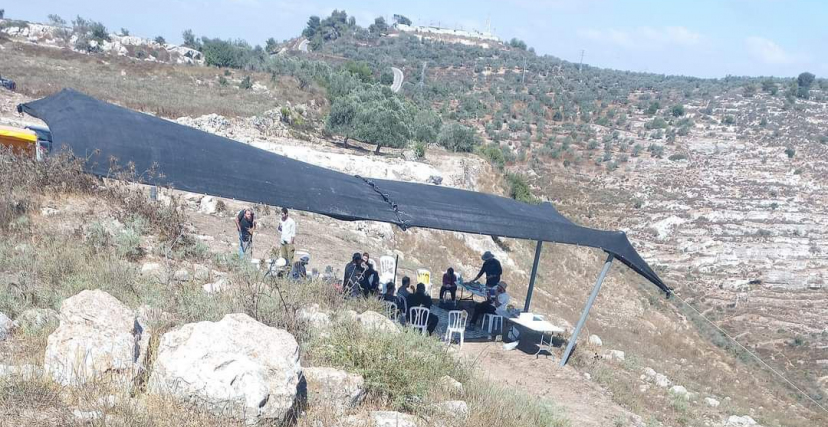 حفريات إسرائيلية في خربة تبنة شمال رام الله 