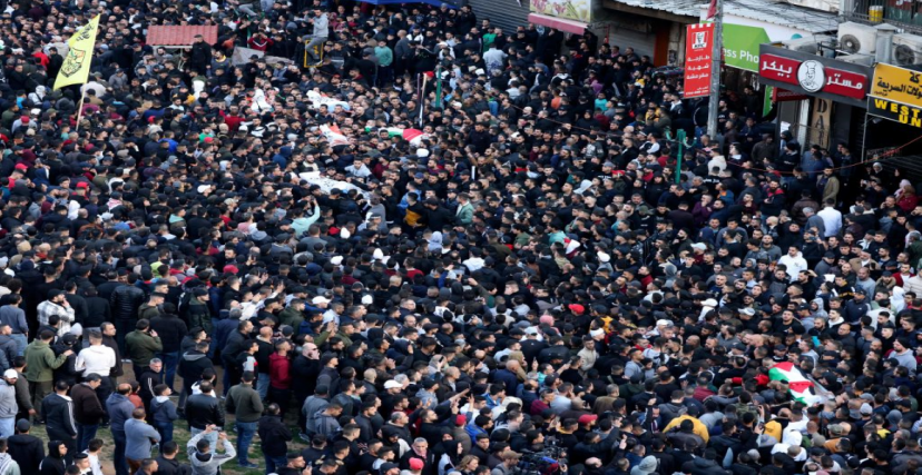 تشييع شهداء مجزرة نابلس يوم الأربعاء | gettyimages