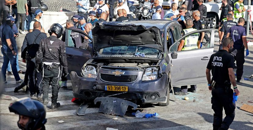 من مكان عملية الدهس (getty images)