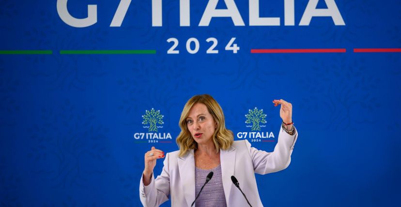 قالت رئيسة وزراء إيطاليا جيورجيا ميلوني، في مؤتمر صحفي في اختتام قمة مجموعة السبع، إن "إسرائيل تقع في الفخ الذي نصبته لها حماس في حربها على غزة".